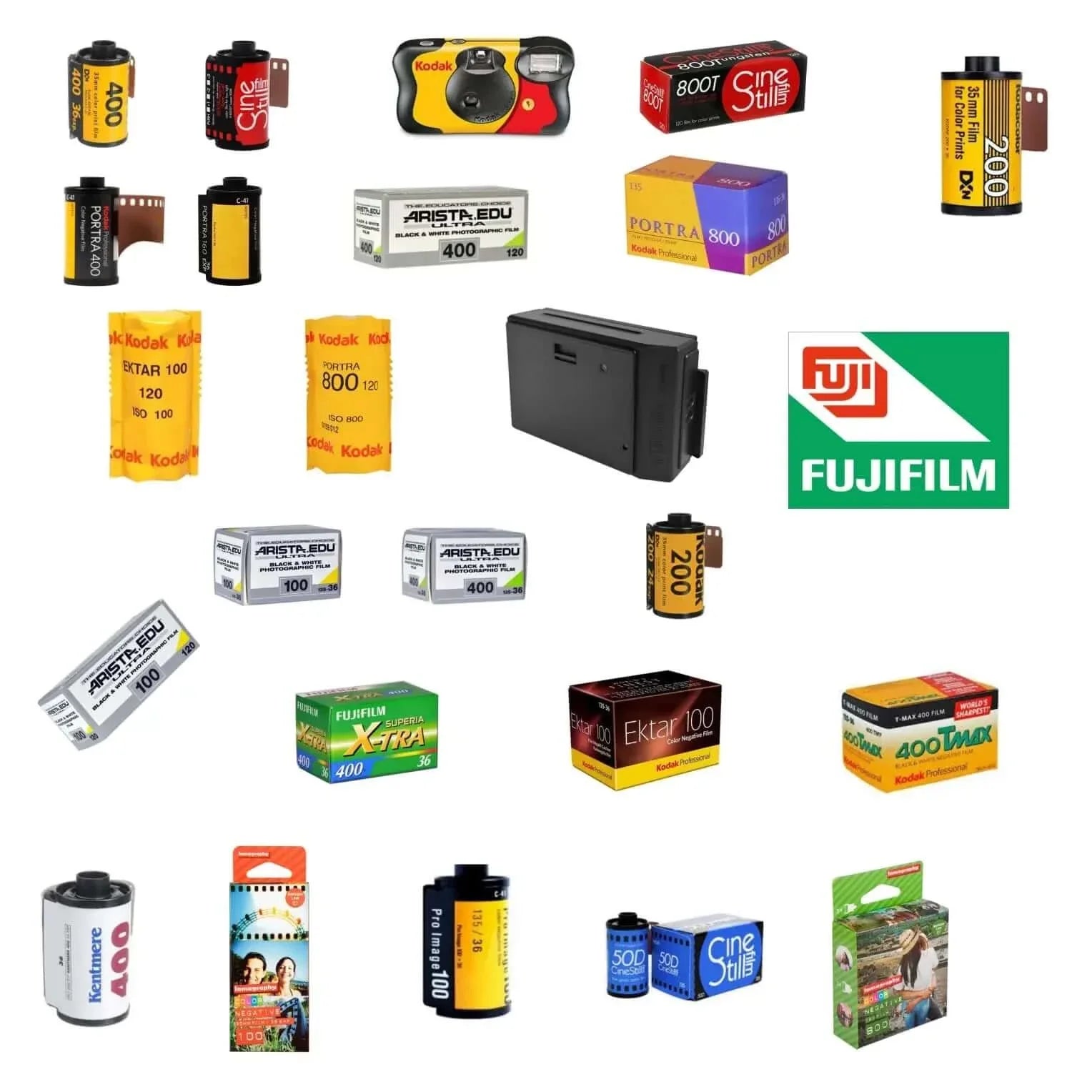 Yellow and black kodak film canister