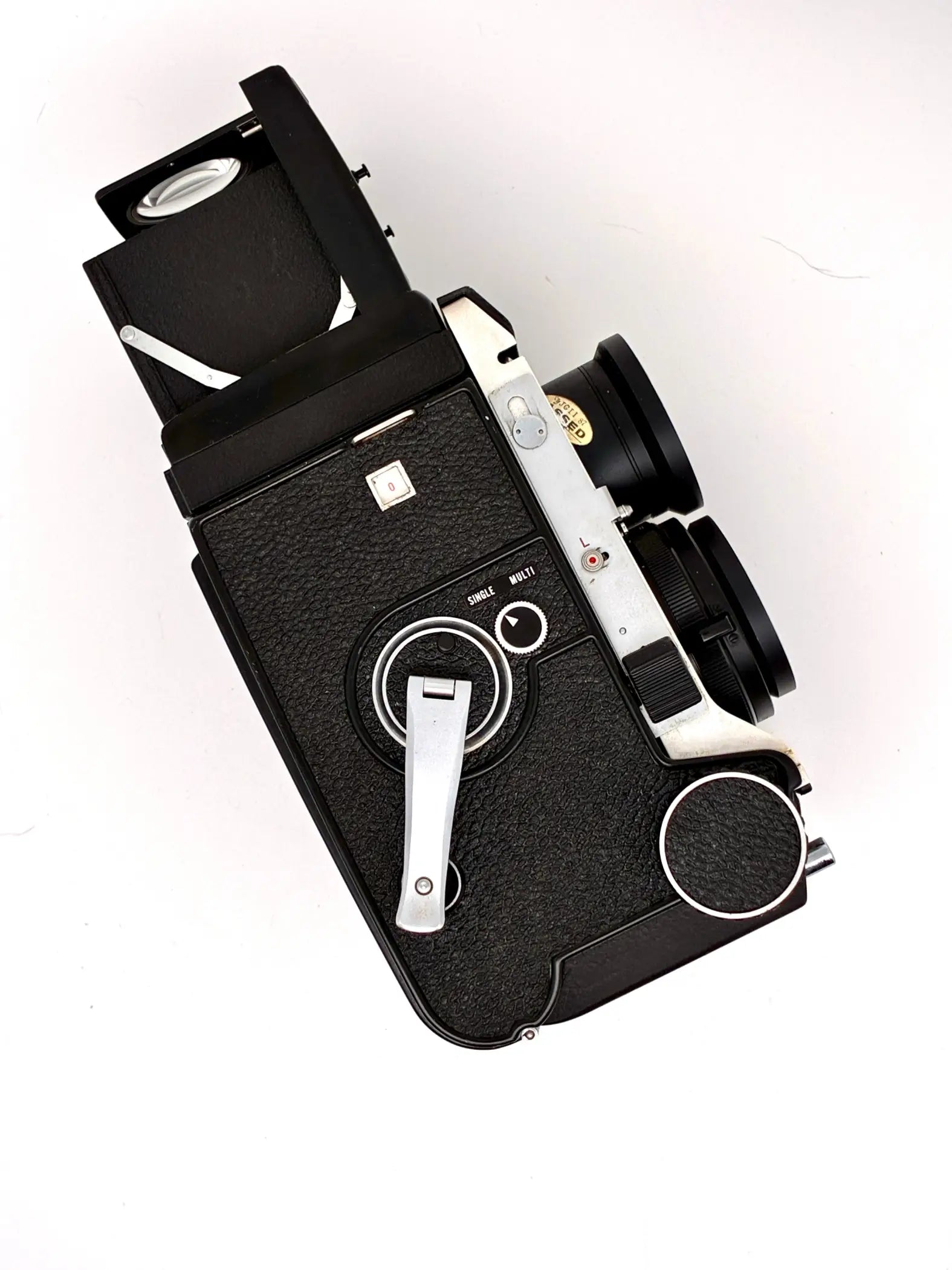 Vintage camera on a white background